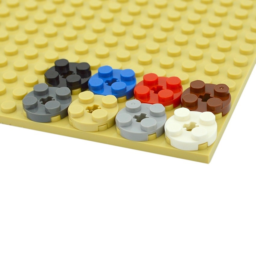 บล็อกตัวต่อ MOC DIY 2x2 ทรงกลม พร้อมเพลาไขว้ ของเล่นเสริมการศึกษา สําหรับเด็ก 4032 20 ชิ้น