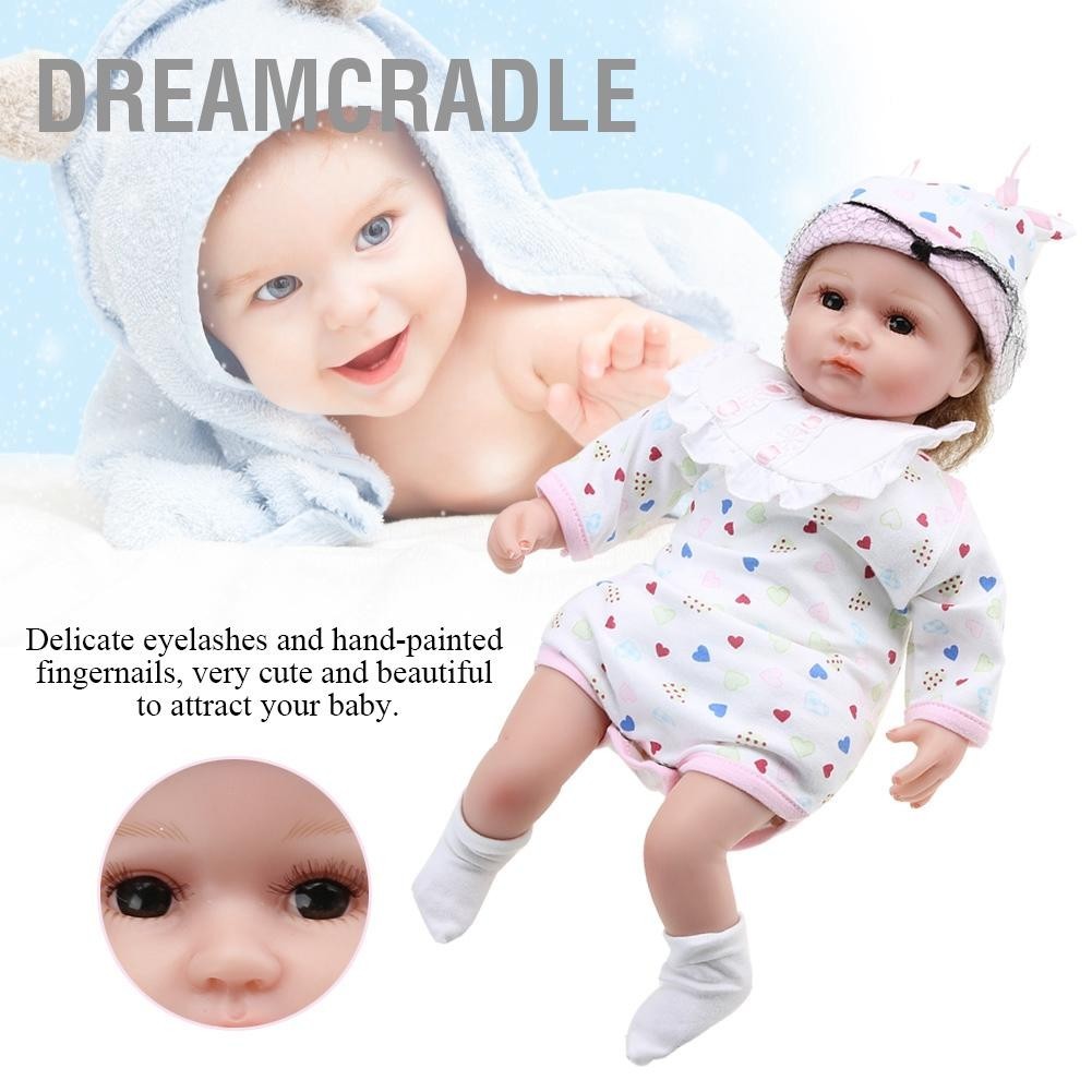 DreamCradle ตุ๊กตาทารกซิลิโคนอ่อนนุ่มทารกแรกเกิดเหมือนจริงพร้อมเสื้อผ้าอาบน้ำของเล่นเด็กของขวัญ