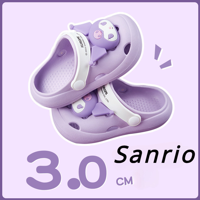 Cheerful Mario รองเท้าหัวโตเด็กผู้หญิง Sanrio รองเท้าแตะลําลอง สวมหุ้มข้อ สําหรับเด็กผู้หญิงเด็ก(140-190)
