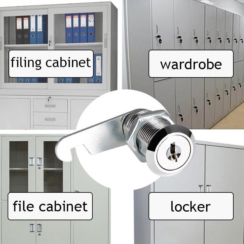 คลาสสิกความปลอดภัยล็อคโลหะกระบอกตู้ Locker Cam ล็อคพร้อมปุ่มความปลอดภัยกล่องจดหมายล็อคลิ้นชัก 16 มม./20 มม./25 มม./30 มม.