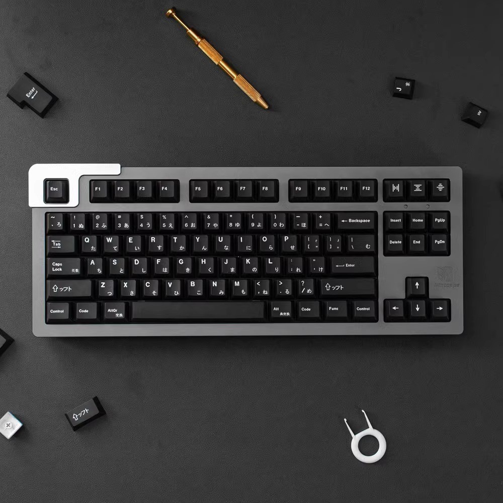 ปุ่มกดคีย์บอร์ด 129 คีย์ GMK Minimalism WOB PBT Cherry Profile สีดํา สไตล์ญี่ปุ่น สําหรับคีย์บอร์ดเกมมิ่ง