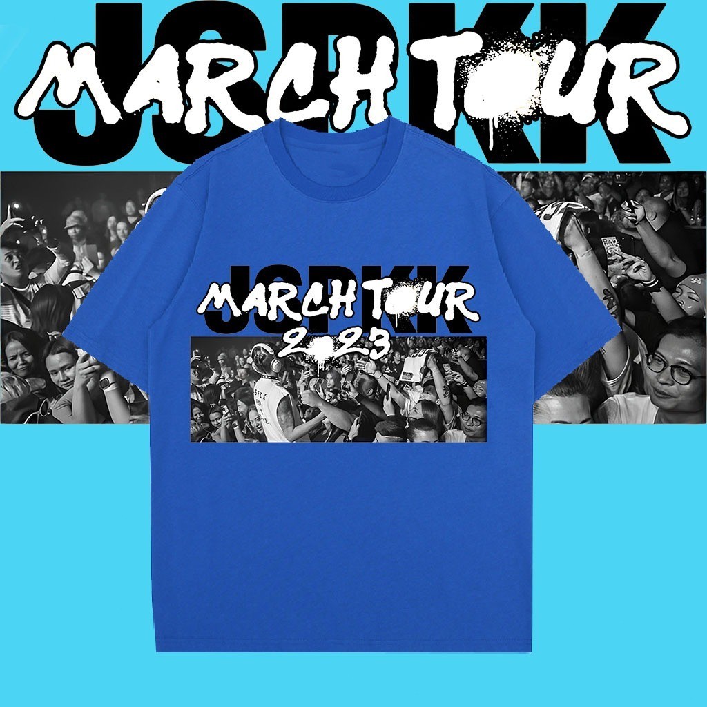 Jspkk เสื้อยืด ผ้าฝ้าย พิมพ์ลาย MARCHTOUR ทรงหลวม ไซซ์ S-5XL 2023