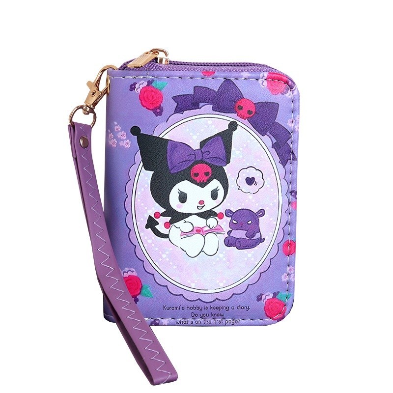 กระเป๋าสตางค์ กระเป๋าคลัทช์ กระเป๋าใส่เหรียญ พวงกุญแจ ลายการ์ตูน Sanrio Hello Kitty Cinnamoroll My Melody Kuromi เหมาะกับของขวัญ สําหรับเด็กผู้หญิง