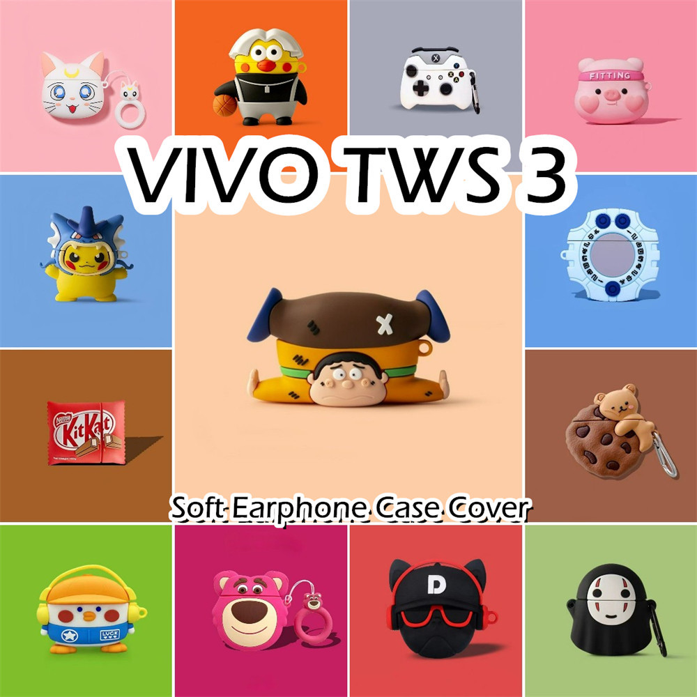 【imamura】นําไปใช้กับ VIVO TWS 3 เคส Case เคสหูฟัง การ์ตูนน้ําเย็น ซิลิโคนนุ่ม เคส เคสหูฟัง