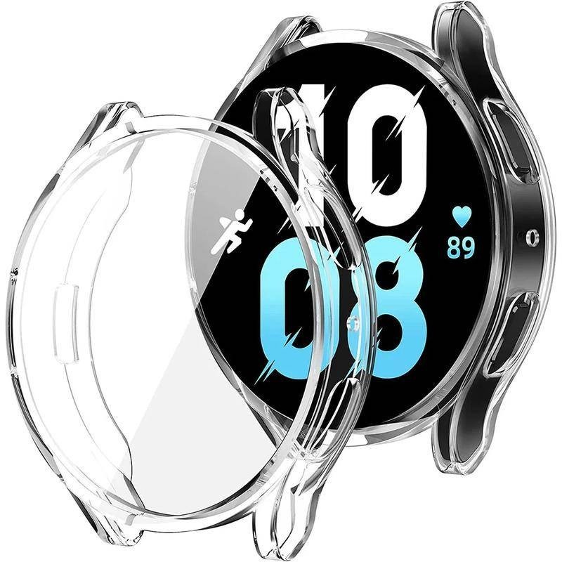 Samsung Watch6 เคสนาฬิกาข้อมือ ชุบไฟฟ้า ซิลิโคน TPU นิ่ม สําหรับ Samsung Watch 6 40 มม. 44 มม. ป้องกันรอยขีดข่วน กันกระแทก สมาร์ทวอทช์ ป้องกันหน้าจอ SamsungWatch6
