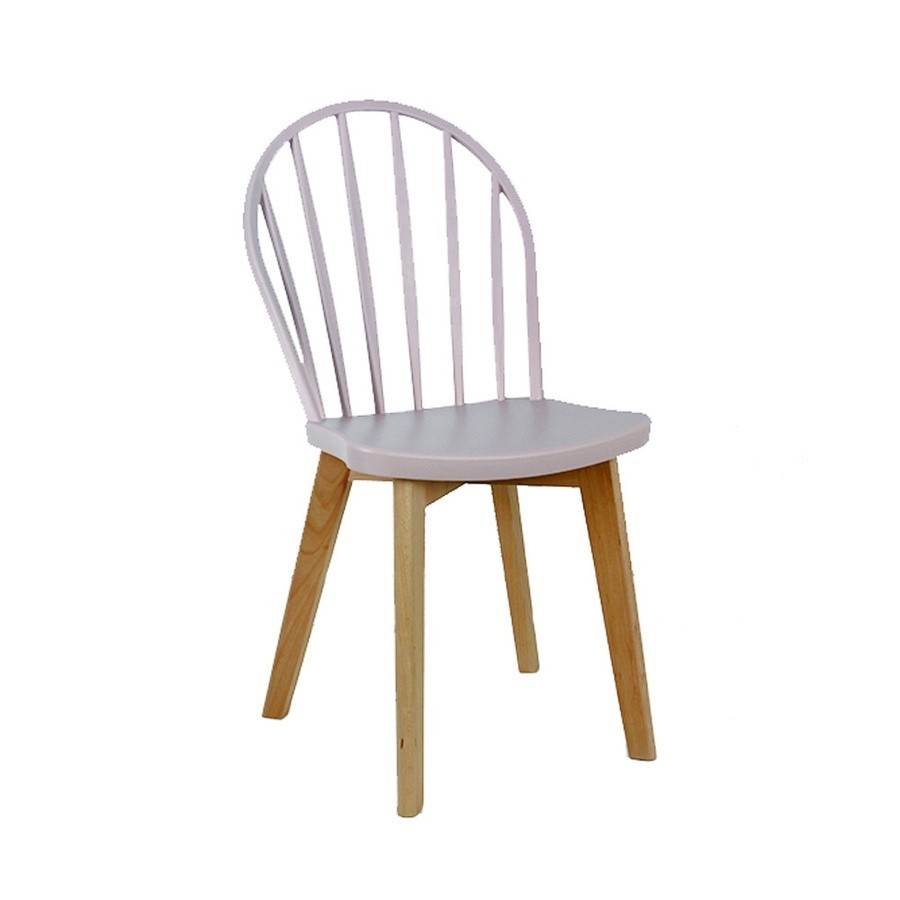 LOCAL789 Pulito เก้าอี้พลาสติกขาไม้ PP-698A-PK02 ขนาด 52.5x47x91.5ซม.สีชมพู ร้านอยู่ในไทย