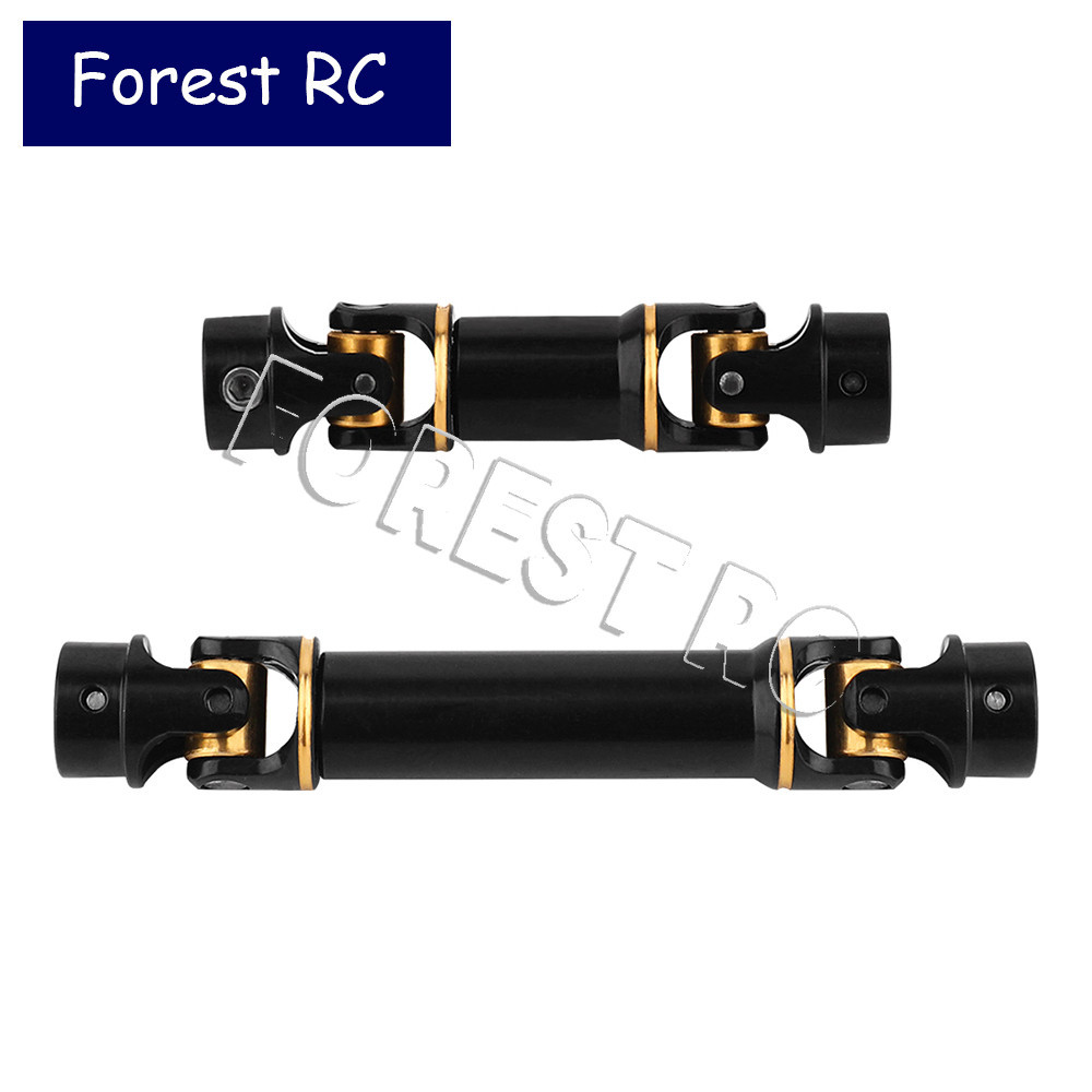 เพลาขับหน้า หลัง โลหะ ทองเหลือง สีดํา สําหรับอัพเกรดรถไต่หินบังคับ TRX4M 1/18 2 ชิ้น