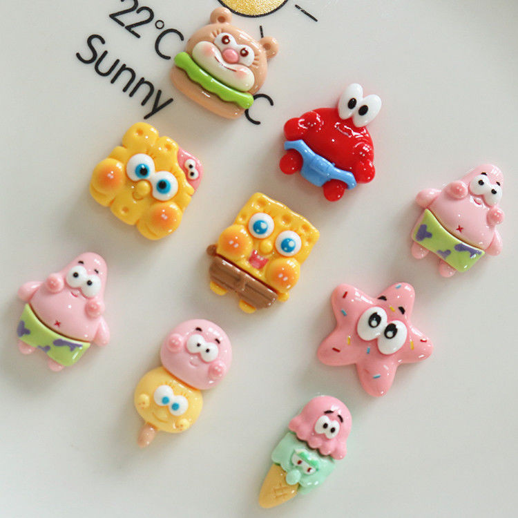 [100 ชิ้น พร้อมส่ง] Haibao กิ๊บติดผม เรซิ่น แวววาว DIY สําหรับตู้เย็น - รูปที่ 6