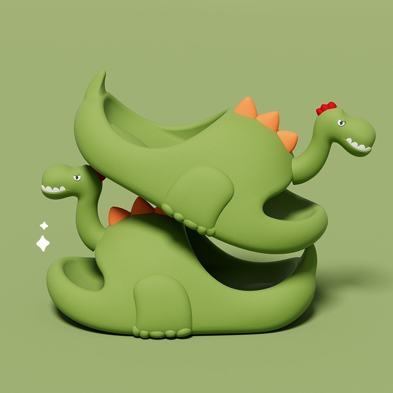 รองเท้าแตะ พื้นหนา ลายไดโนเสาร์ 3 มิติ แฟชั่นฤดูร้อน สําหรับเด็กผู้ชาย และเด็กผู้หญิง