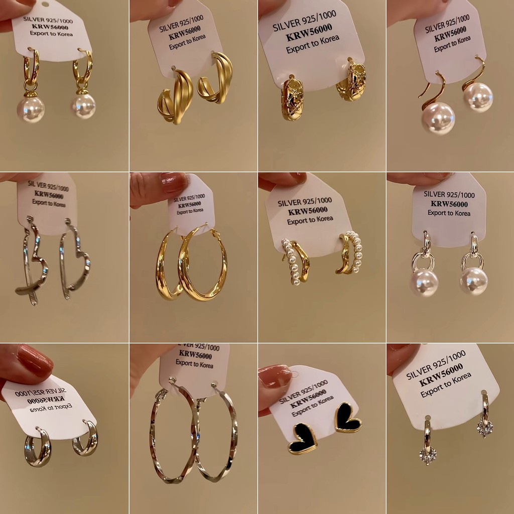 แหวนสีทองต่างหูหญิง 2025 ใหม่สไตล์ต่างหูร้อนขายแสงหรูหราระดับไฮเอนด์ความรู้สึกต่างหูห่วงฤดูใบไม้ร่วงฤดูหนาวต่างหูห่วง