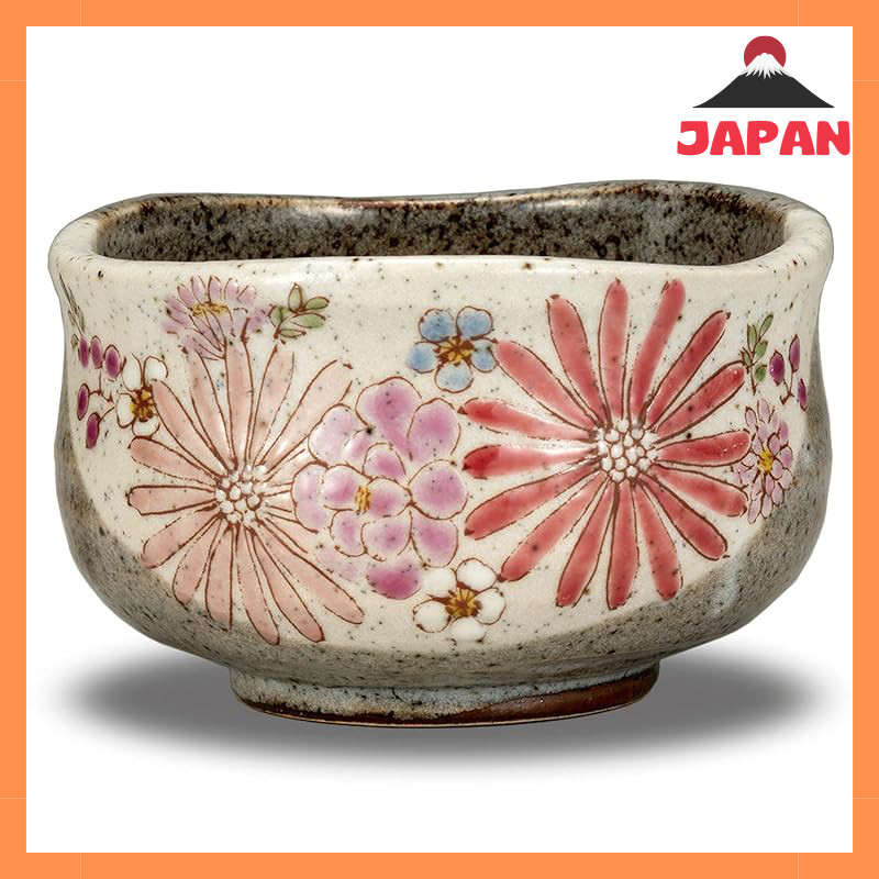 Matcha Bowl Ceramic Teaware Kutani Ware Matcha Chawan Hana Brand Matcha Tea Bowl Japanese Tableware 