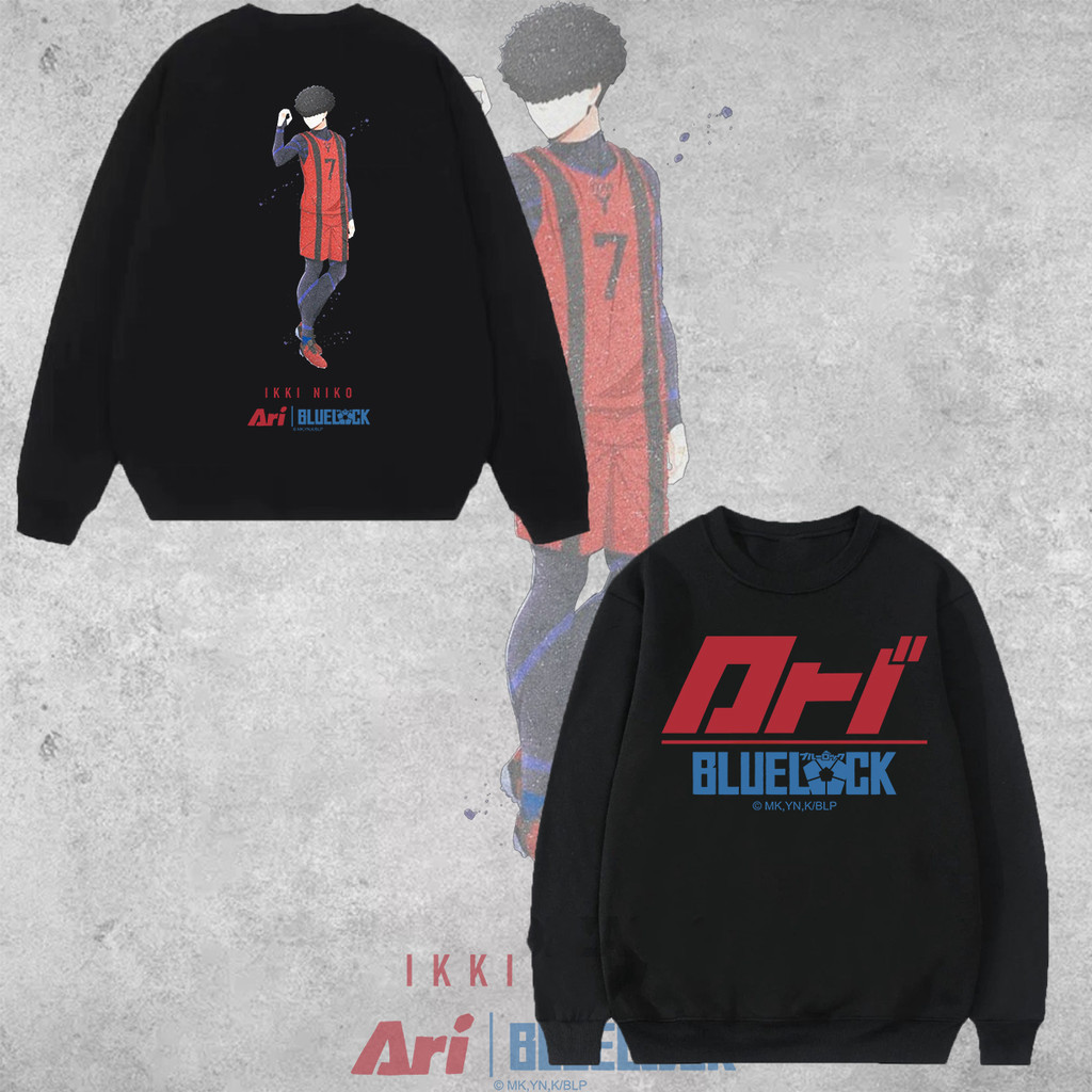 HOT sweatshirt 01 ARI X BLUE LOCK ISAG Protective Shirt Skirt Stripe Printed Cotton Tops Made Of On 