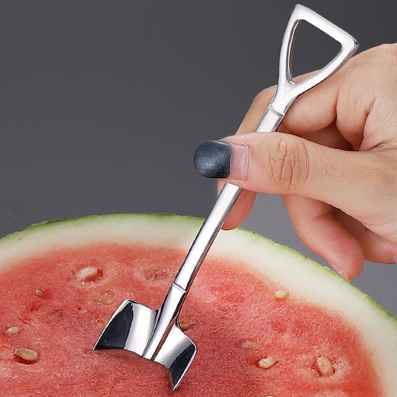 15.5cm ช้อนสแตนเลส ช้อนทานขนมหวานสไตล์เก๋ๆ รูปทรงพลั่ว 2 แบบ
