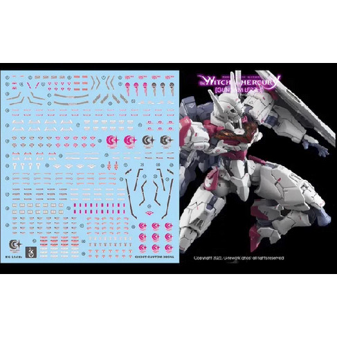 ✅พร้อมส่ง🔥 ดีคอลน้ำ DECAL [GHOST] HG 1/144 AERIAL LFRITH สะท้อนแสงแบล็คไลท์