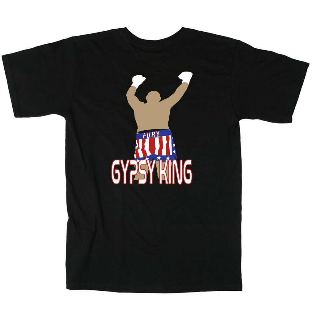 Tyson Fury Heavyweight Deonaty Wilder Gypsy King เสื้อยืดผ้าฝ้าย