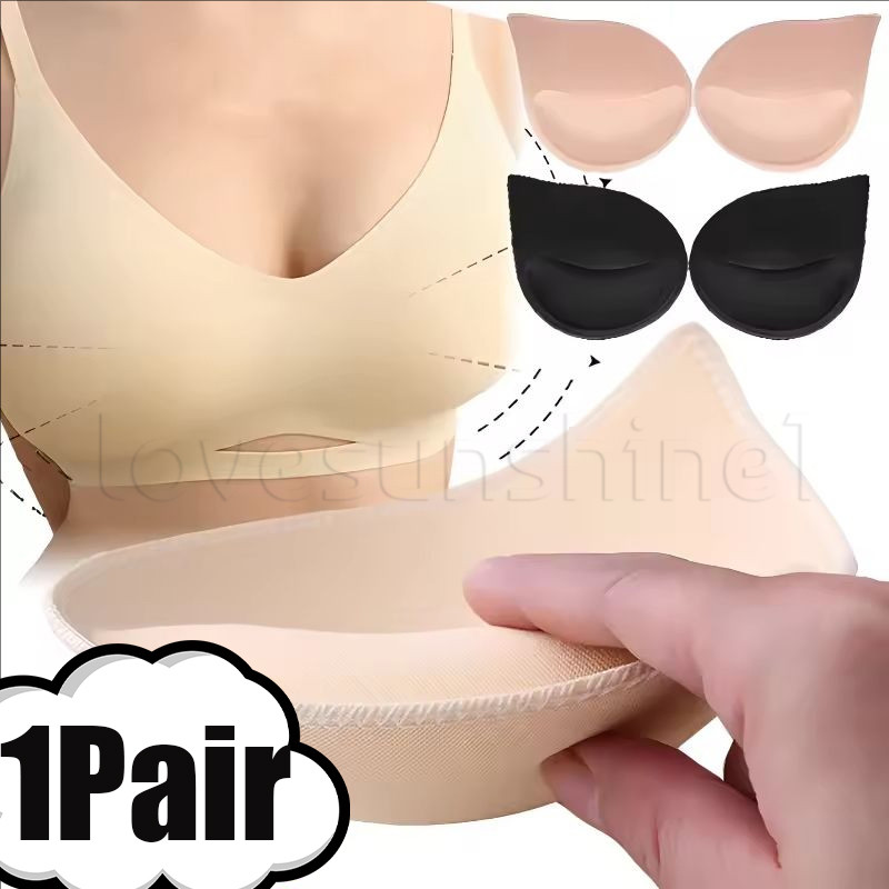 ฟองน้ําโฟมถ้วยเสื่อ-อุปกรณ์ชุดชั้นใน-สําหรับชุดว่ายน้ําบิกินี่ Brassiere-ที่มองไม่เห็น,ลบ,Breathable-Push Upใส่Bra Paddings-ผู้หญิงThicken Latexหน้าอกPad