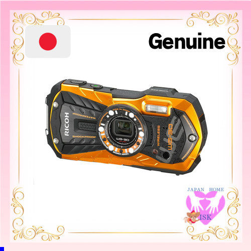 Ricoh กล้องดิจิตอลกันน้ํา RICOH WG-30W กรอบสีส้มกันน้ํา 12 ม. กันกระแทก 1.5 ม. ทนความเย็น -10° Ricoh