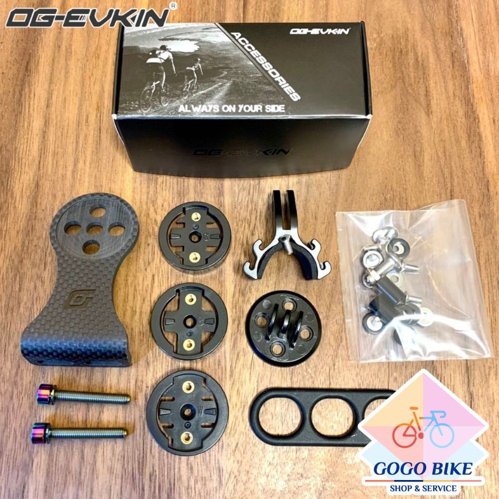 [GoGo Bike] OG-EVKIN Carbon Price for Cateye, Garmin, Bryton นาฬิกาพร้อมขาตั้งไฟสําหรับจักรยาน