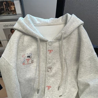 ส่งไวจากไทย TAYCEN M-2XL เสื้อสเวตเตอร์ แขนยาว ลาย สไตล์เกาหลี โอเวอร์ไซซ์ สำหรับผู้หญิง งานปัก