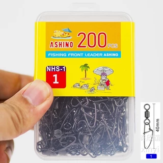 ASHINO ลูกหมุนถังลายติดกิ๊ป NHS 200 ตัว/กล่อง คุณภาพดี ราคาสุดคุ้ม - อุปกรณ์ตกปลา