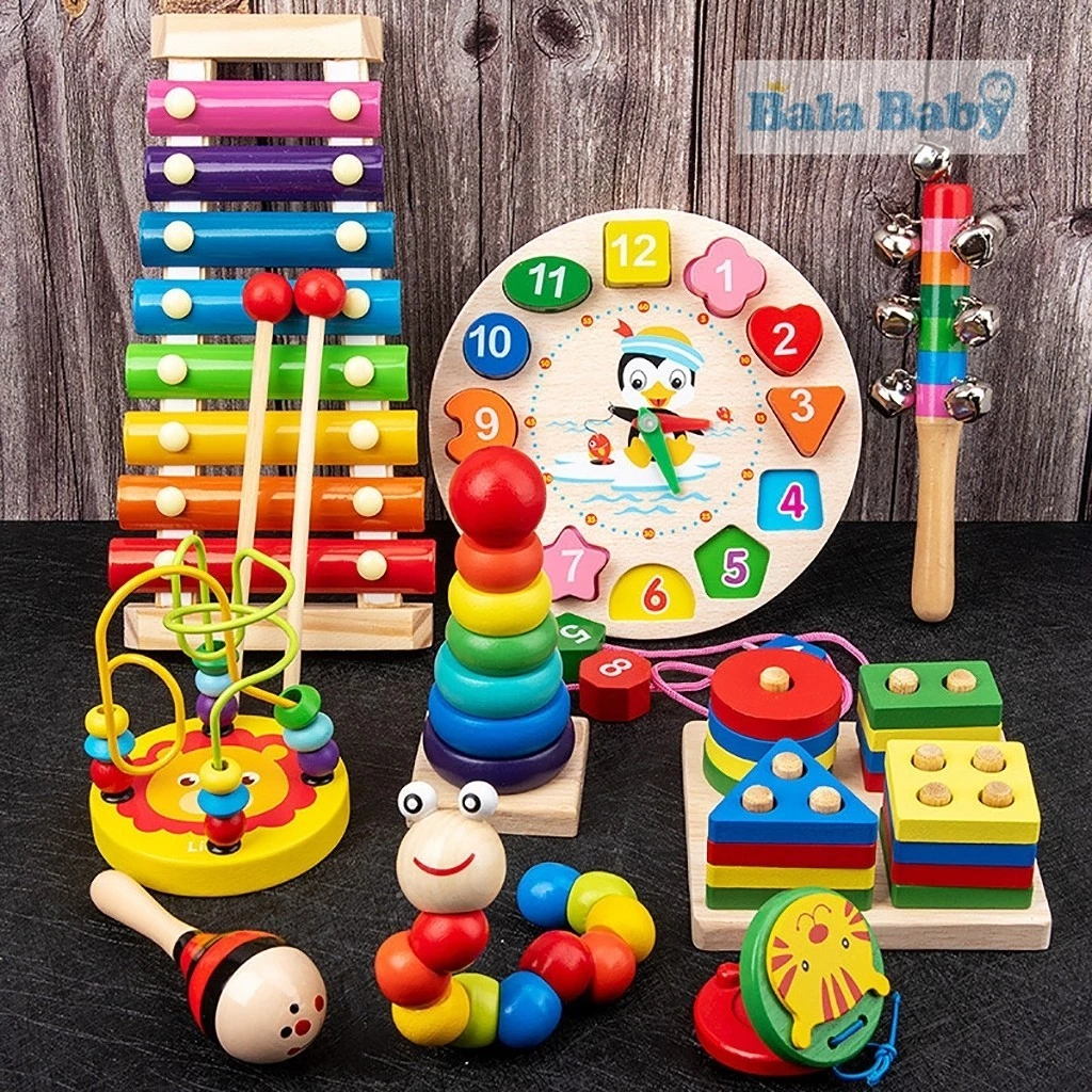 รวมของเล่นเสริมพัฒนาการ กระดานจิ๊กซอร์ ตัวเลข ตัวอักษร ระนาด เจดีย์ไม้ TOY