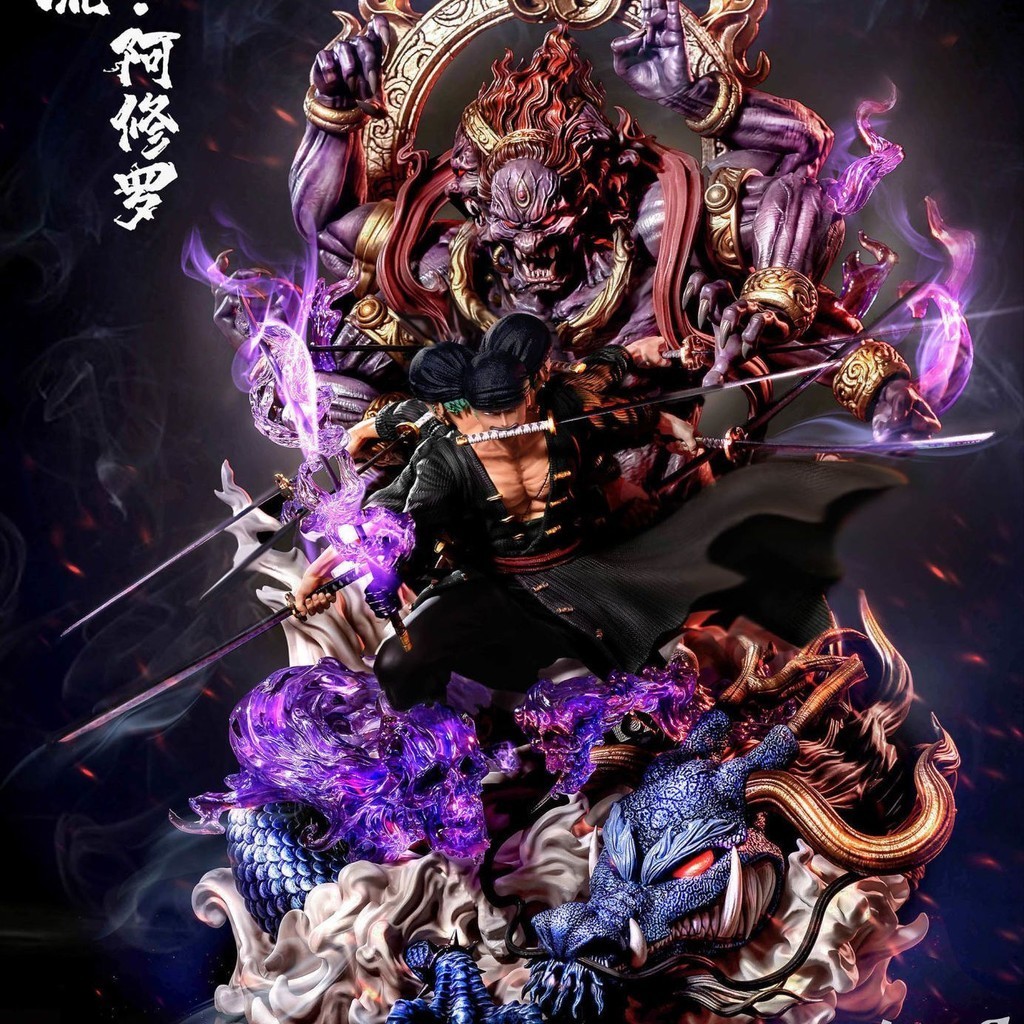 One PieceรูปAsura Zoroเกียร์สี่Luffy Wano Yama Zoroเดสก์ท็อปเครื่องประดับของขวัญสำเร็จการศึกษาชาย