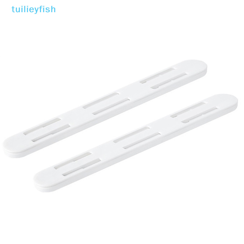 【tuilieyfish】รางเลื่อนลิ้นชัก สีขาว สําหรับห้องครัว ห้องนอน ตู้เสื้อผ้า 2 ชิ้น ต่อชุด【IH】