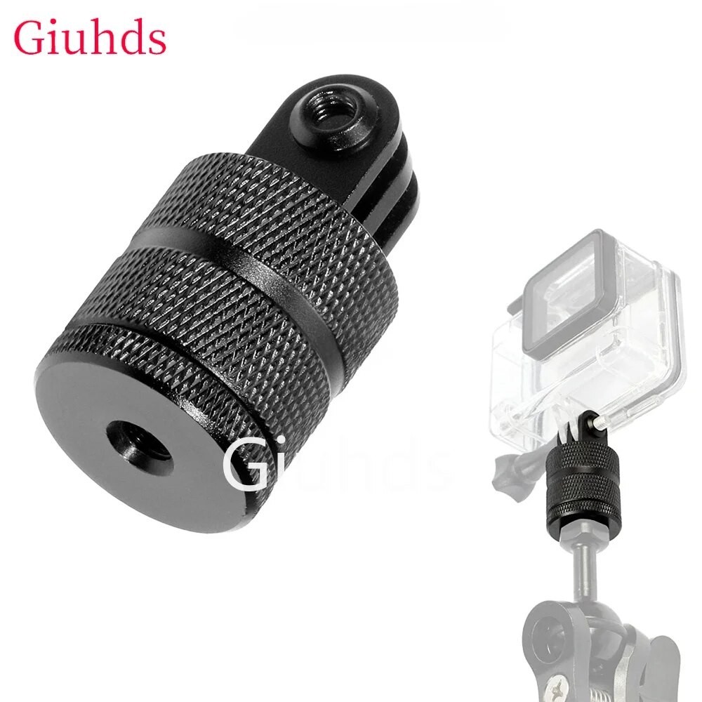 360 Degree Swivel Rotating Aluminium Aolly Tripod Adapter Mount for GoPro Hero 12 11 9 8 7 6 Xiaomi 