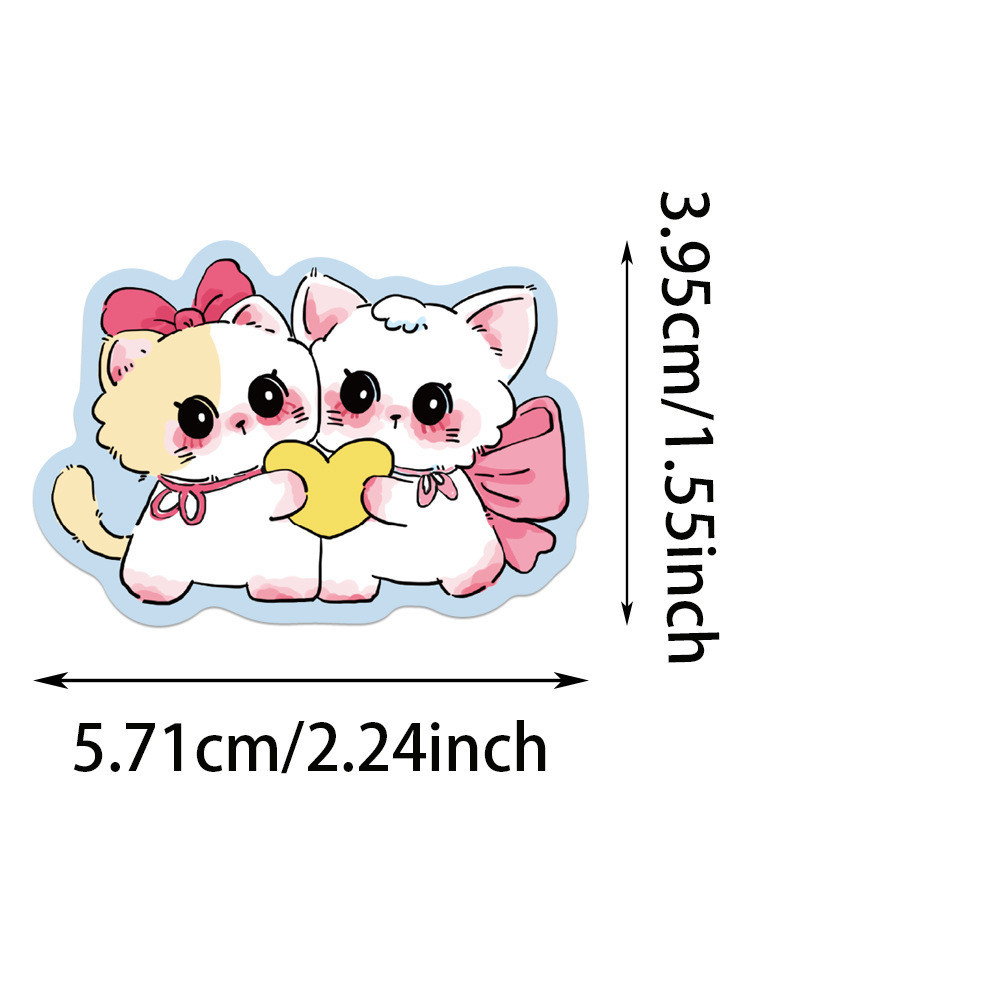 60 แผ ่ น Souffle Meow Meow กลุ ่ มสติกเกอร ์ คู ่ มือ diy วัสดุสติกเกอร ์ ซีลสติกเกอร ์ หมวกกันน ็ อครถจักรยานยนต ์ สติกเกอร ์ กันน ้ ํากีตาร ์ สเก ็ ตบอร ์ ดตู ้ เย ็ น ipad ถ ้ วยน ้ ํา Thermos ถ ้ วยโทรศัพท ์ กรณีสติกเกอร ์ ตกแต ่ ง - รูปที่ 5