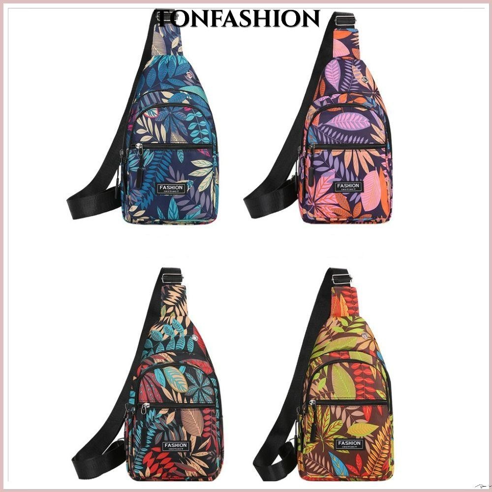 Tonfashion กระเป๋าคาดอก กระเป๋าคาดเอว ผ้า อเนกประสงค์ สีดํา สีฟ้า สีแดง สําหรับผู้ชาย
