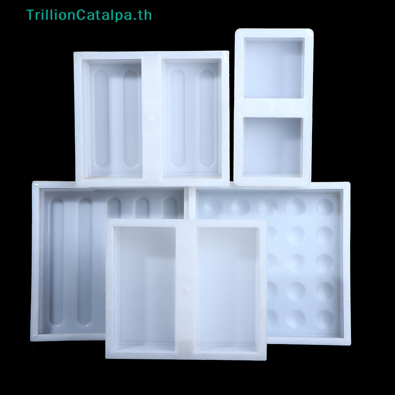 Trillioncatalpa แม่พิมพ์ทําคอนกรีต รูปอิฐ นํากลับมาใช้ใหม่ได้ สําหรับทําคอนกรีต ทางเดิน ลานบ้าน สวน DIY