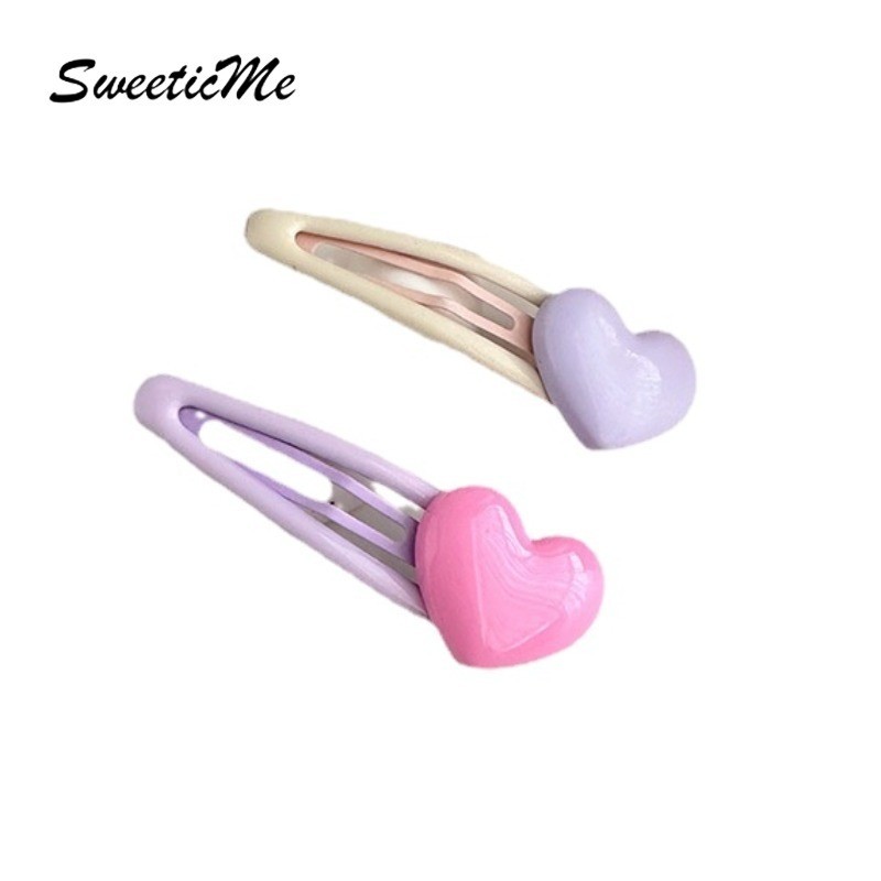Sweeticme ใหม่ กิ๊บติดผม รูปหัวใจน่ารัก แฟชั่น 2024
