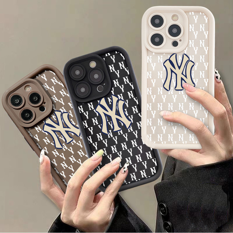 Mlb NY สําหรับ OPPO Realme C30 C30S C31 C33 C35 C53 C55/Narzo 10A 20A 25S 50 50i 50A N53 N55 ที่ละเอียดอ่อนปลอกTPUนุ่ม