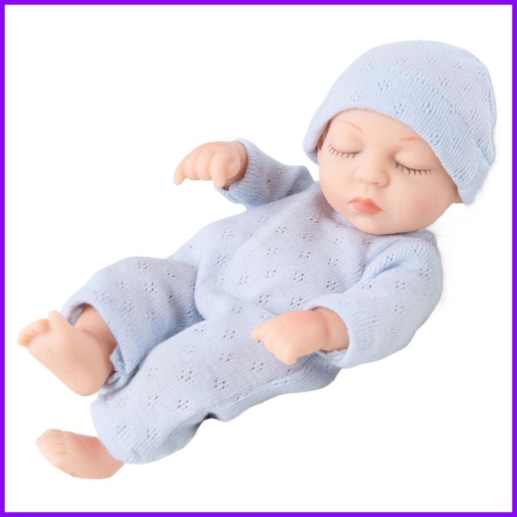 ตุ๊กตาเด็กทารกแรกเกิด แบบซิลิโคน ข้อต่อขยับได้ ขนาดเล็ก 7 นิ้ว สําหรับห้องนอน
