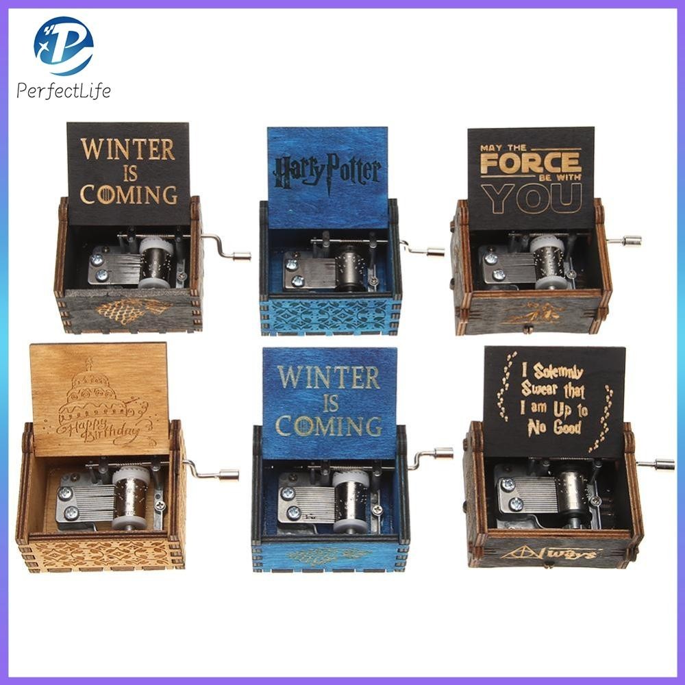 🚚การจัดส่งในประเทศไทย🚚Harry Potter Game of Thrones Star Wars กล่องดนตรีไม้ สไตล์วินเทจ กล่องดนตรีไม้ตั้งโต๊ะ สไตล์เรโทร สําหรับตกแต่งวันเกิด คริสต์มาส