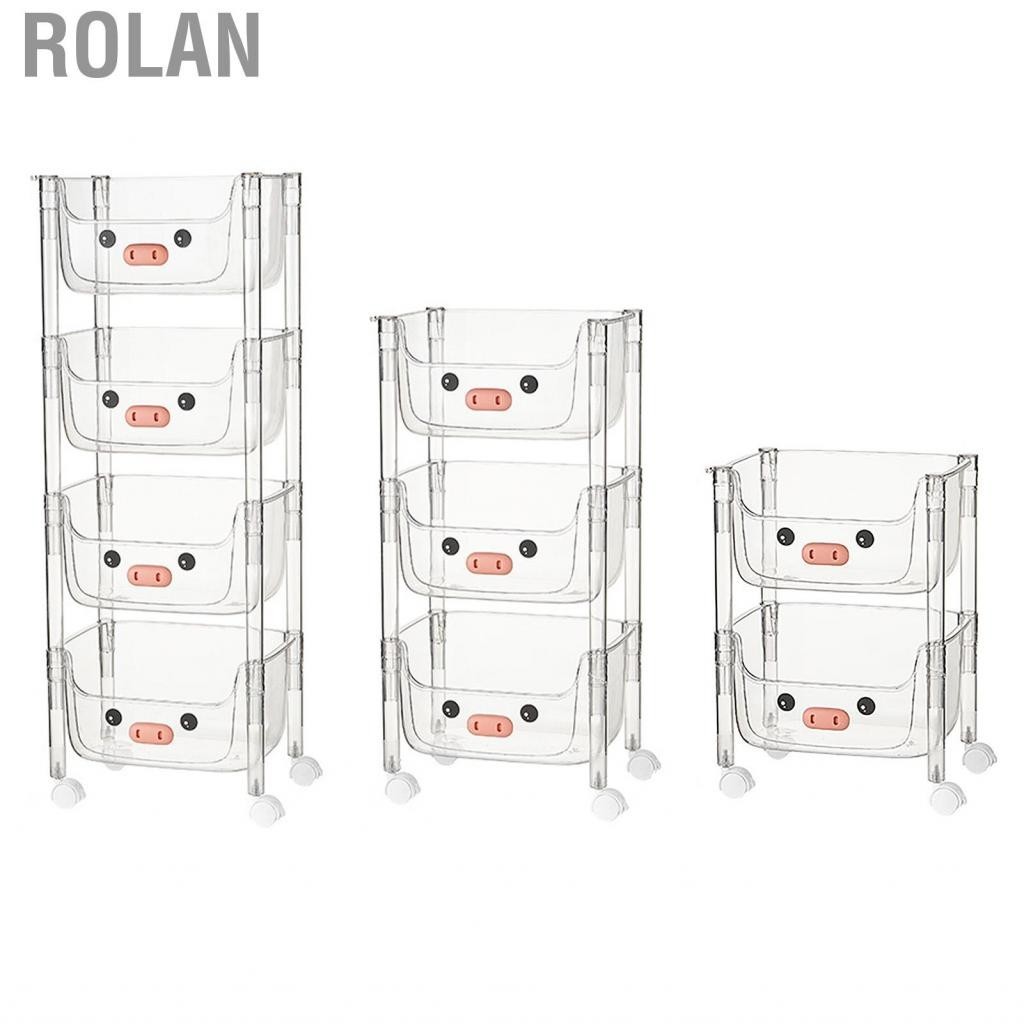 Rolan Multi Tier Rolling Cart  Kids Toy Storage Organizer Beautiful Household Small for Books