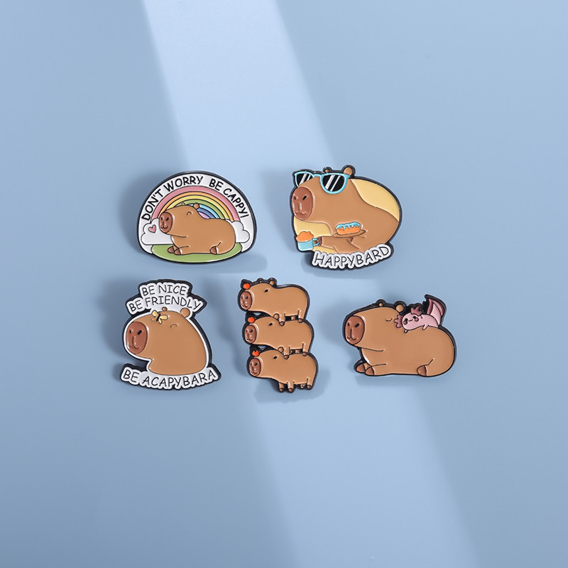 เข็มกลัด รูปการ์ตูน Capybara น่ารัก เครื่องประดับ สําหรับเพื่อน เด็ก