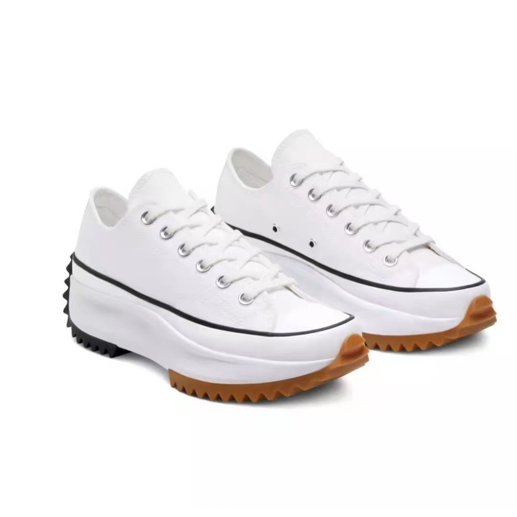 ♞,♘Converse RUN STAR HIKE Unisex Sneakers - WHITE/BLACK/GUM แฟชั่น รองเท้า สำหรับขาย