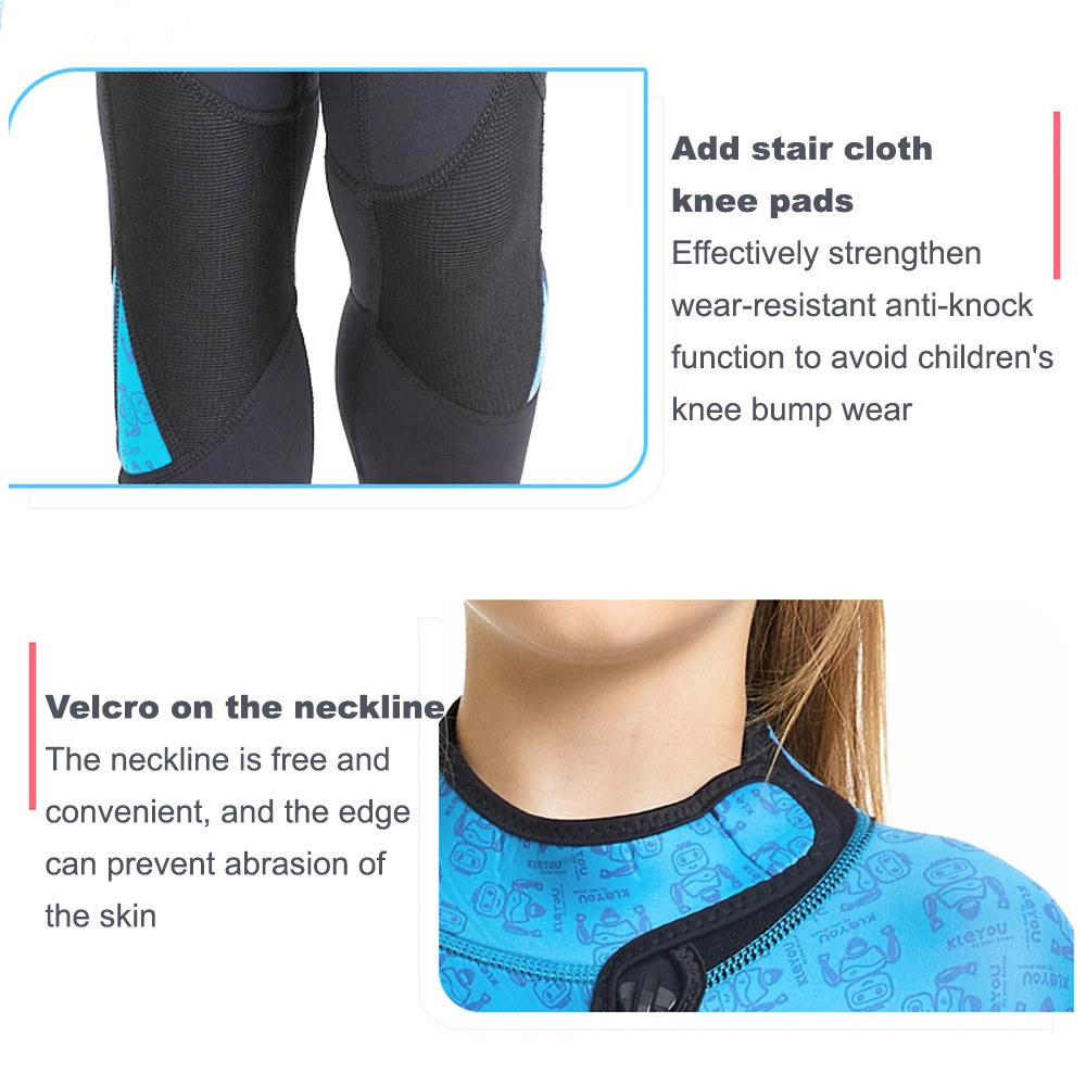 [Legend7] ชุดว่ายน้ําวันพีช ผ้านีโอพรีน มีซิปด้านหน้า 2.5 มม. ให้ความอบอุ่น แฟชั่นฤดูหนาว สําหรับเด็กผู้ชาย และเด็กผู้หญิง - รูปที่ 5