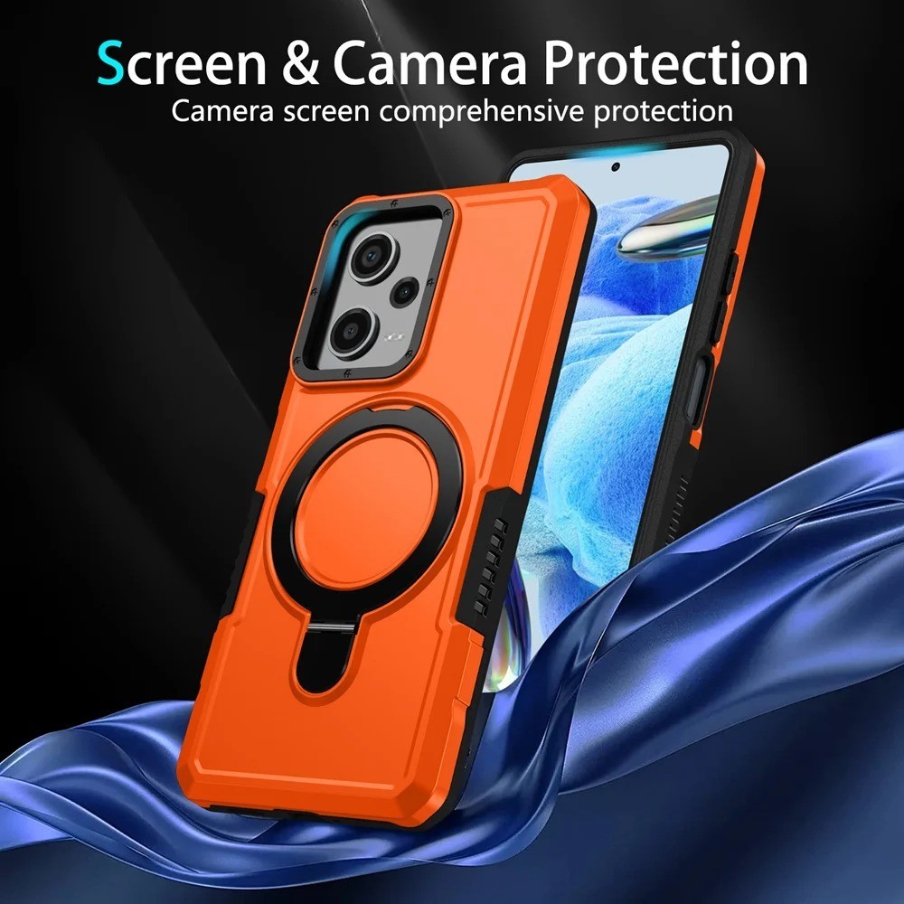 Metal Magnetic Ring Fold Stand Case for VIVO Y17S Y27 V27 V27E Y36 Y02 Y02T Y15S Y15A Y76 Y76S Y16 Y02S Y35 Y22 Y22S V25 V25E 5G Y20 Y20S Y20i Y12A Y12S Y33S Y21S Y32 Soft Silicone Shockproof Armor Phone Back Cover