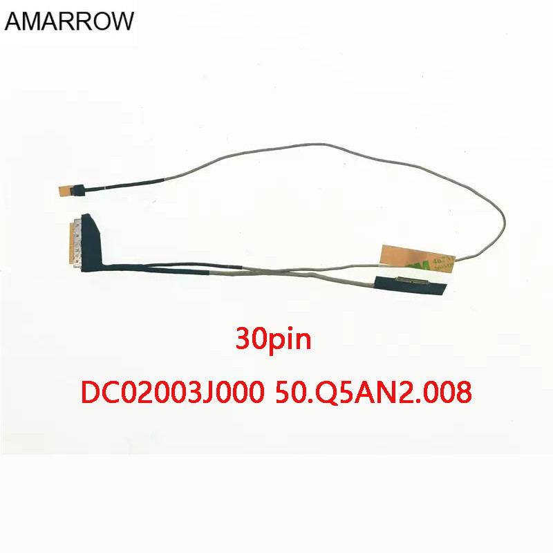 สายเคเบิลหน้าจอ LCD LCD LCD สําหรับแล็ปท็อป Acer Nitro AN515-43 AN515-54 AN515-55 N18C3 30pin DC0200