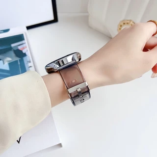 สายนาฬิกาข้อมือ PVC ใส 20 มม. 22 มม. แบบเปลี่ยน สําหรับ Amazfit Bip U Pro Bip S GTS 2 2E 3 4 Mini Bip 5 Unity Amazfit Active Smartwatch