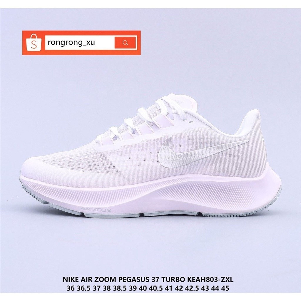 Nike Air Zoom Pegasus 37 รองเท้าผ้าใบ รองเท้าวิ่ง สีขาว สําหรับผู้ชาย lm56