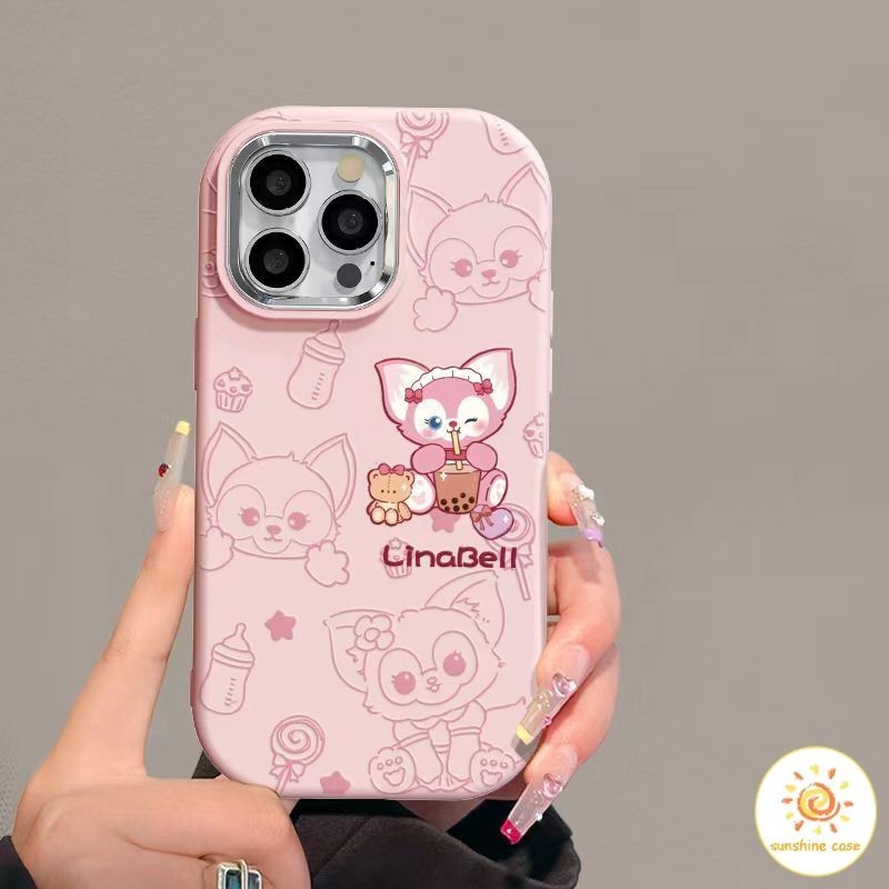 เคสโทรศัพท์มือถือ Desniy line Lina Belle โครงชุบไฟฟ้า ไอโฟน11 For iPhone12 13 14 15Pro MAX X XS XR XS 7 8Plus SE2020 - รูปที่ 3
