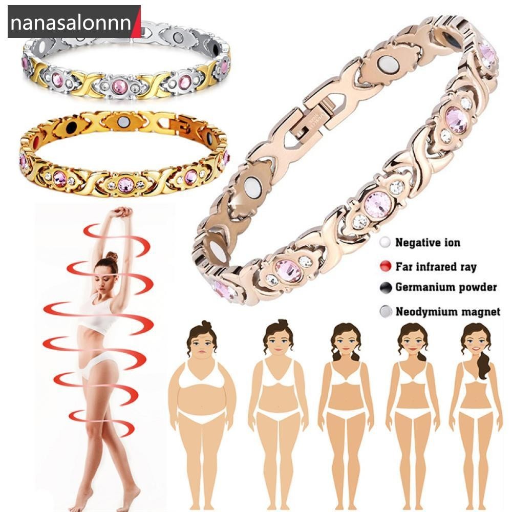 Nanasn| เครื่องประดับ สร้อยข้อมือแม่เหล็ก กระชับสัดส่วน แบบถอดออกได้ แฟชั่นฤดูร้อน สําหรับผู้หญิง F7J3