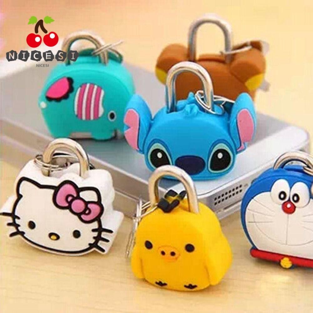 Nicesi กุญแจล็อคกระเป๋าเดินทาง แบบโลหะ ขนาดเล็ก ลายการ์ตูน Stitch สําหรับหอพักนักเรียน จํานวน 1 ชิ้น