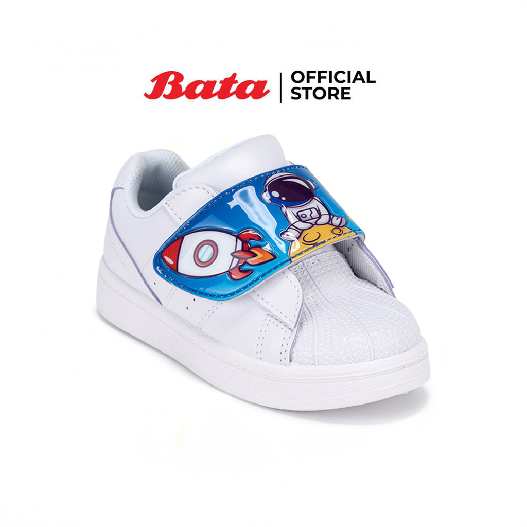 Bata บาจา รองเท้านักเรียนพละ ช่วงอายุ 3 - 5 ปี สายปรับขนาดได้ สำหรับเด็กผู้ชาย รุ่น Galaxy สีขาว รหัส 1411901