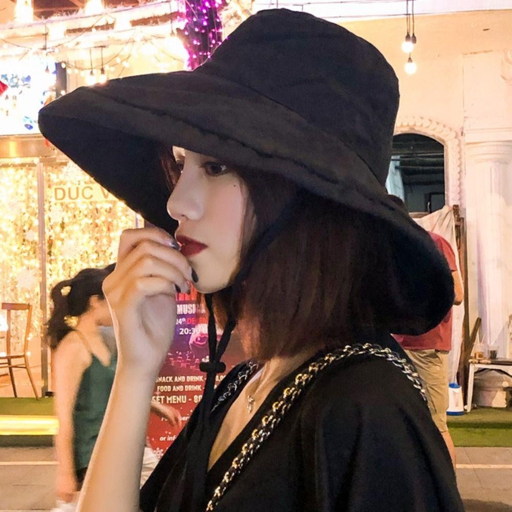 Kugigi หมวกบักเก็ต หมวกชายหาด ปีกกว้าง แบบพกพา ฤดูใบไม้ผลิ ฤดูร้อน พับได้ ป้องกันรังสียูวี กันแดด หมวกผู้หญิง ผู้ชาย - รูปที่ 6