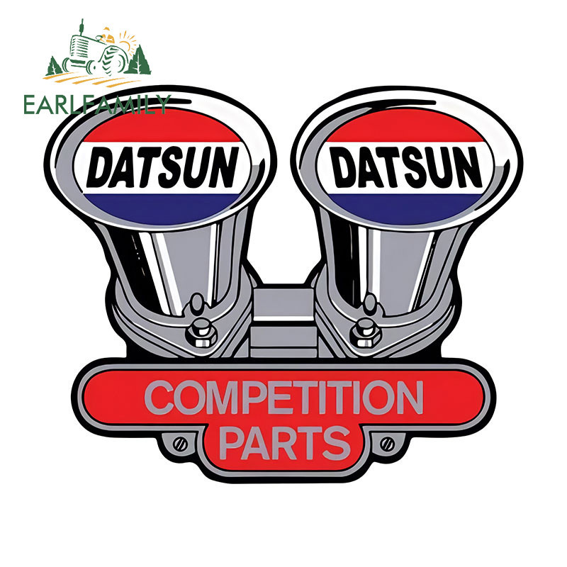 Earlfamily สติกเกอร์ ลาย Datsun Competition JDM ขนาด 13 ซม. x 10.8 ซม. สําหรับติดตกแต่งรถยนต์ หมวกกันน็อค DIY