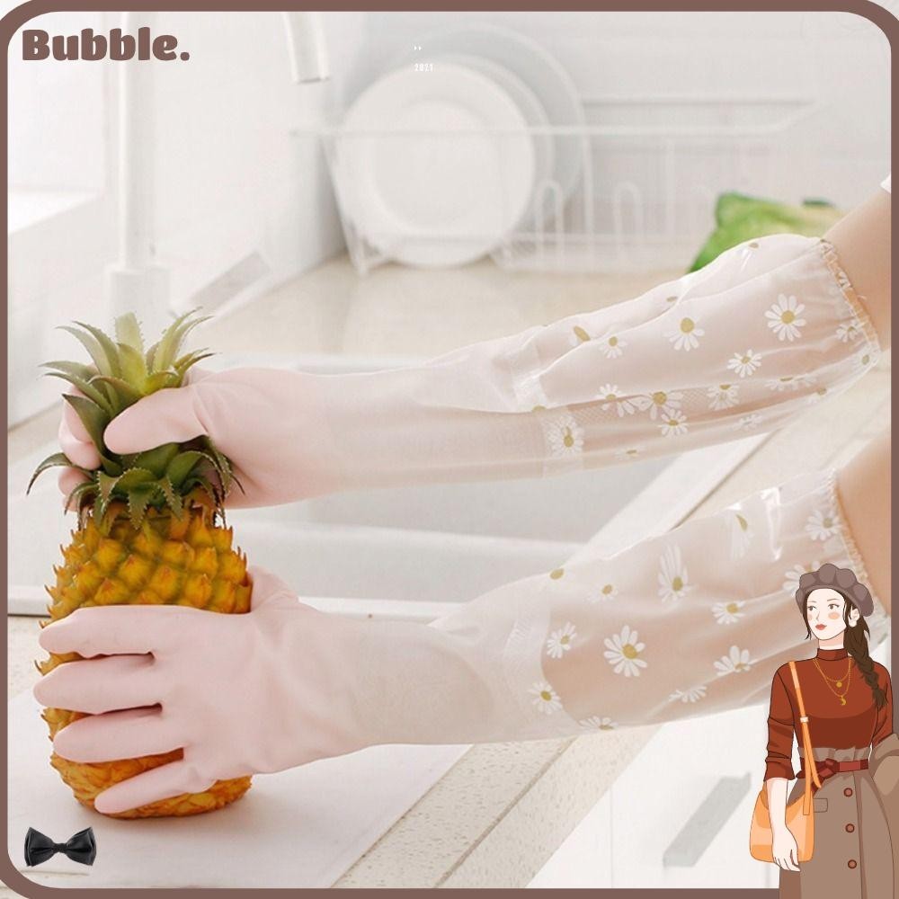 ถุงมือซิลิโคน แบบหนา กันน้ํา ของใช้ในครัวเรือน สําหรับขัดล้างจาน